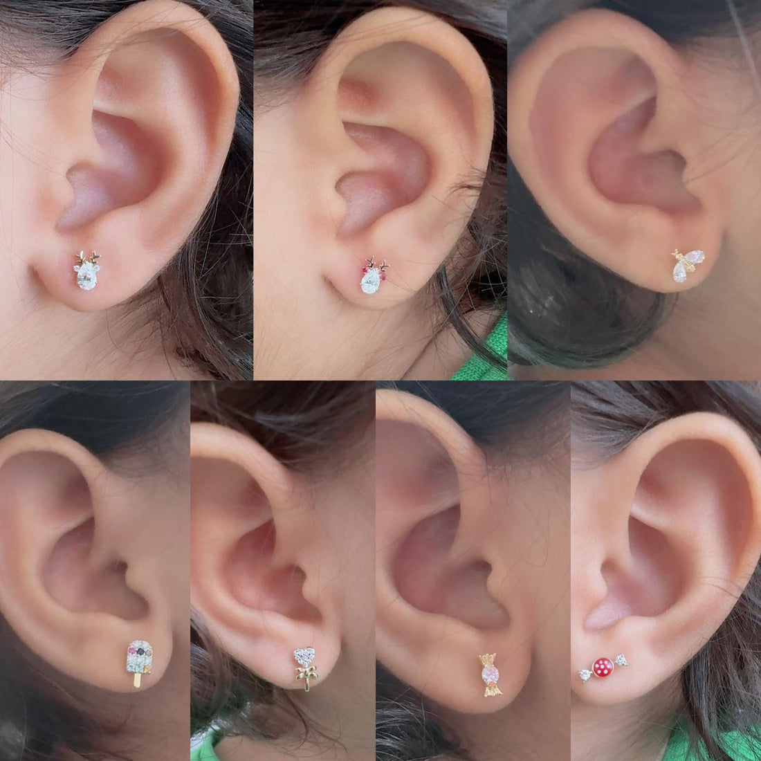 Tiny Treasures Croissant Earrings