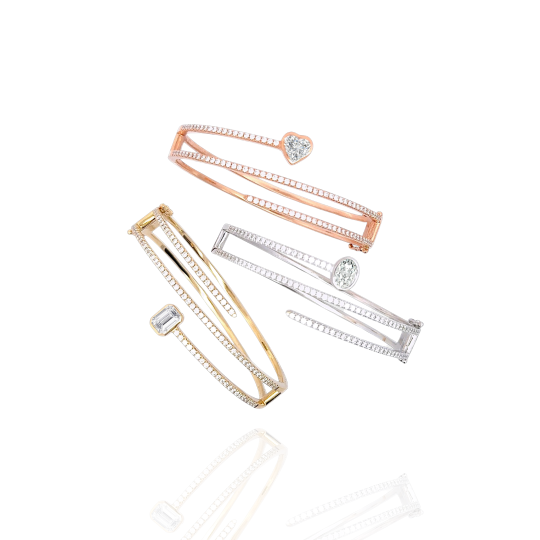 Luxury edit Fancy Shape Statement Bangle