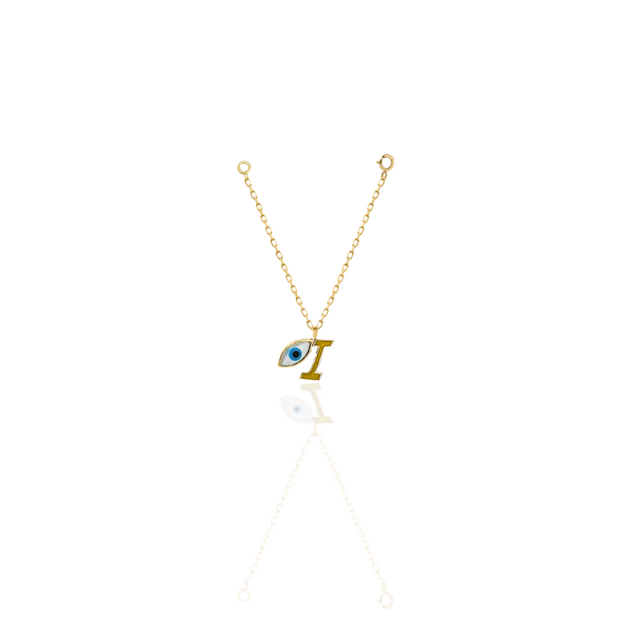Amara One Alphabet and Evil Eye Gold Watch Charm - PieceOfYou