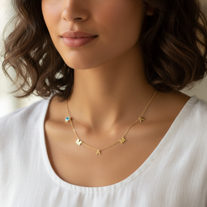 Zeeana Spaced Out Initial Necklace