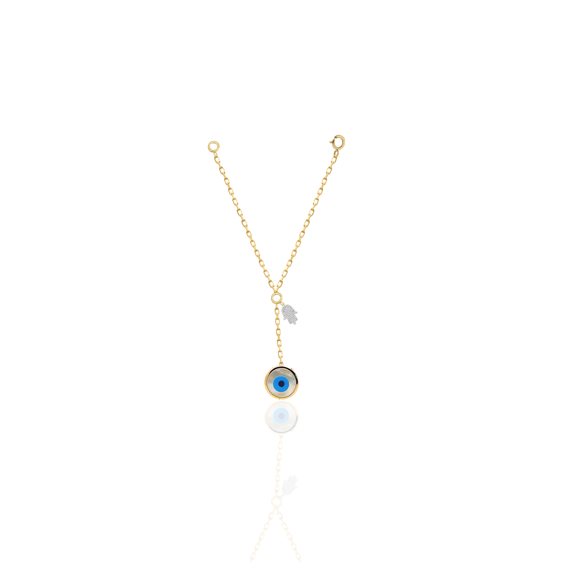 Protection Round Evil Eye Watch Charm
