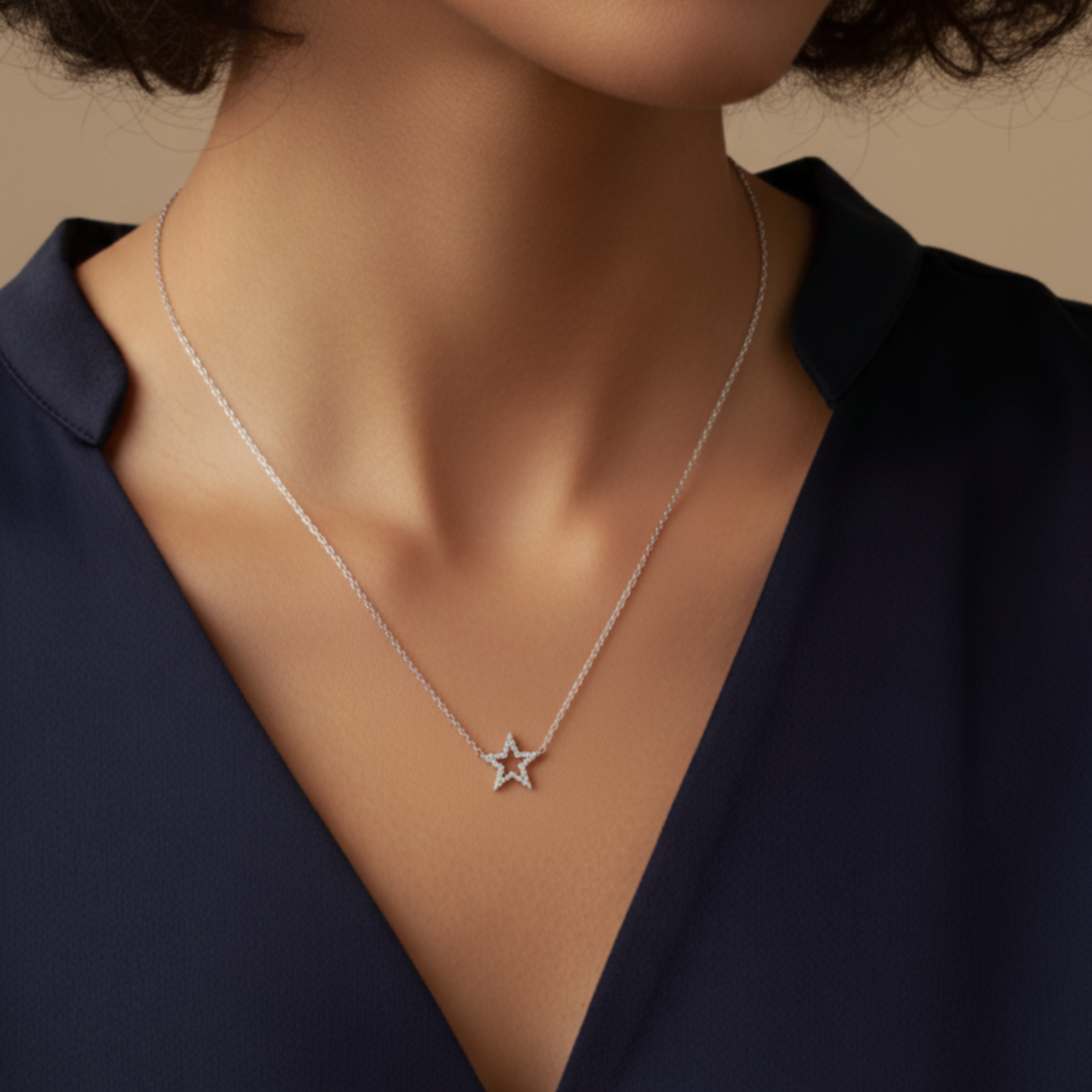 Timeless essentials Diamond Star or Heart Necklace