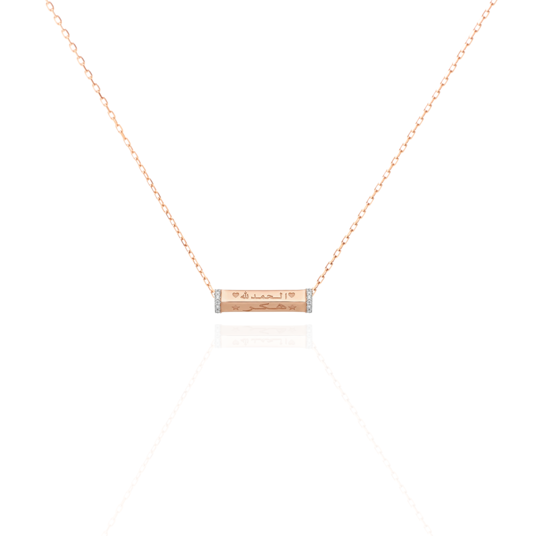 Zeeana Engraving Diamond Necklace
