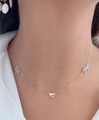 Zeeana Two Name Necklace