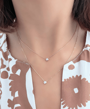 Timeless essentials Single Solitaire Necklace