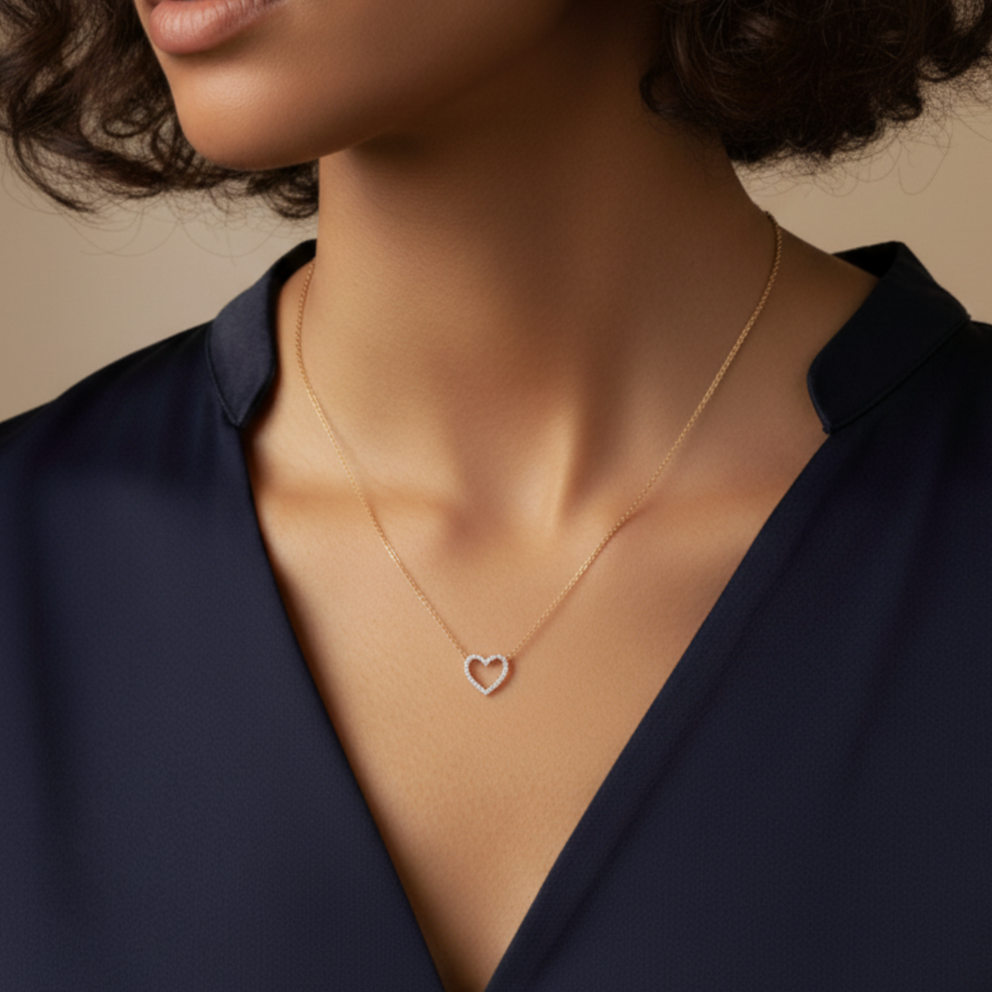 Timeless essentials Diamond Star or Heart Necklace