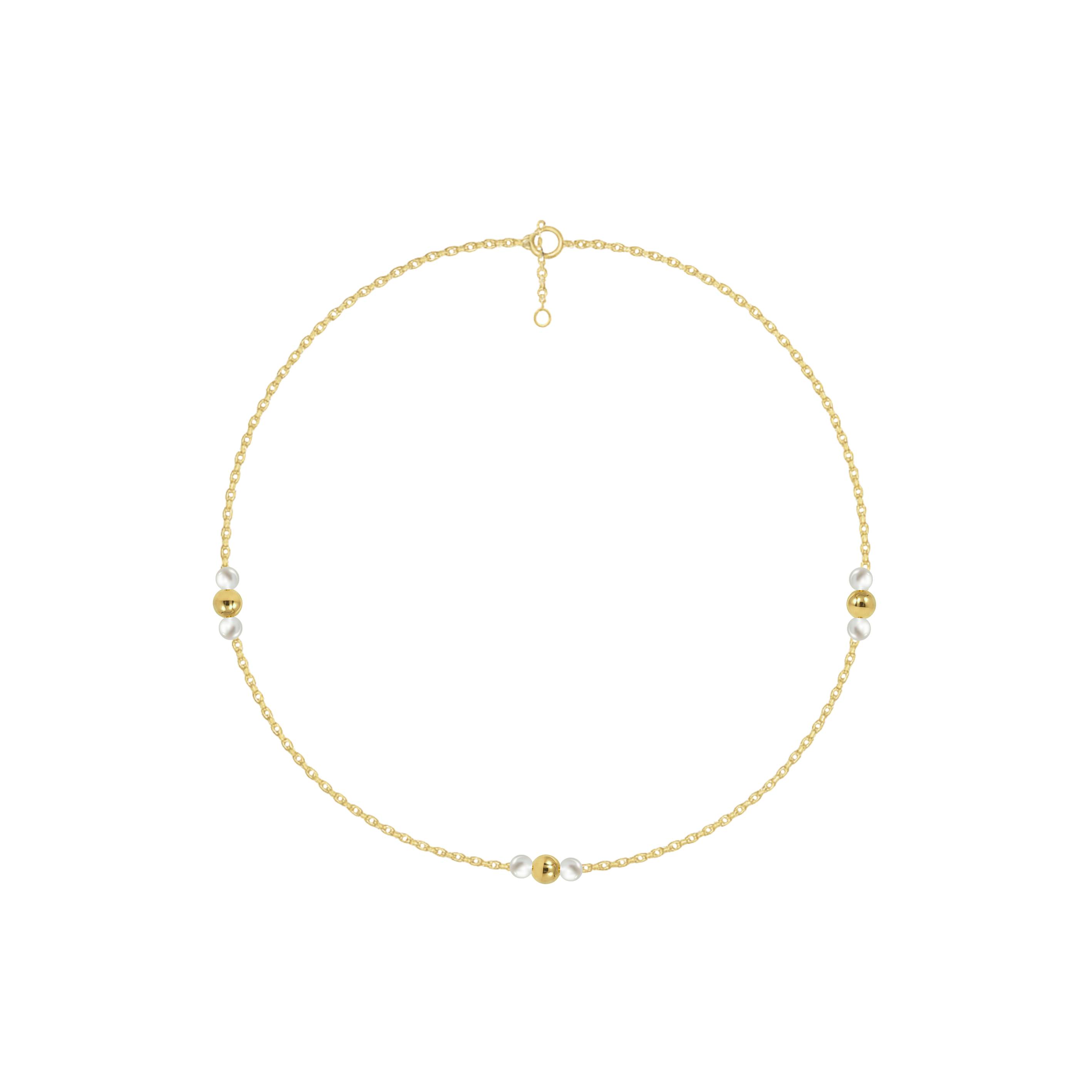 Timeless essentials Pearl Drops Anklet