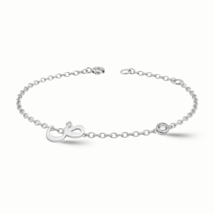 Amara One Initial BirthStone Bracelet