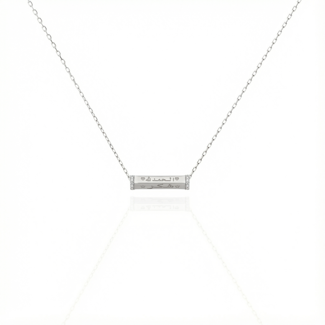 Zeeana Engraving Diamond Necklace