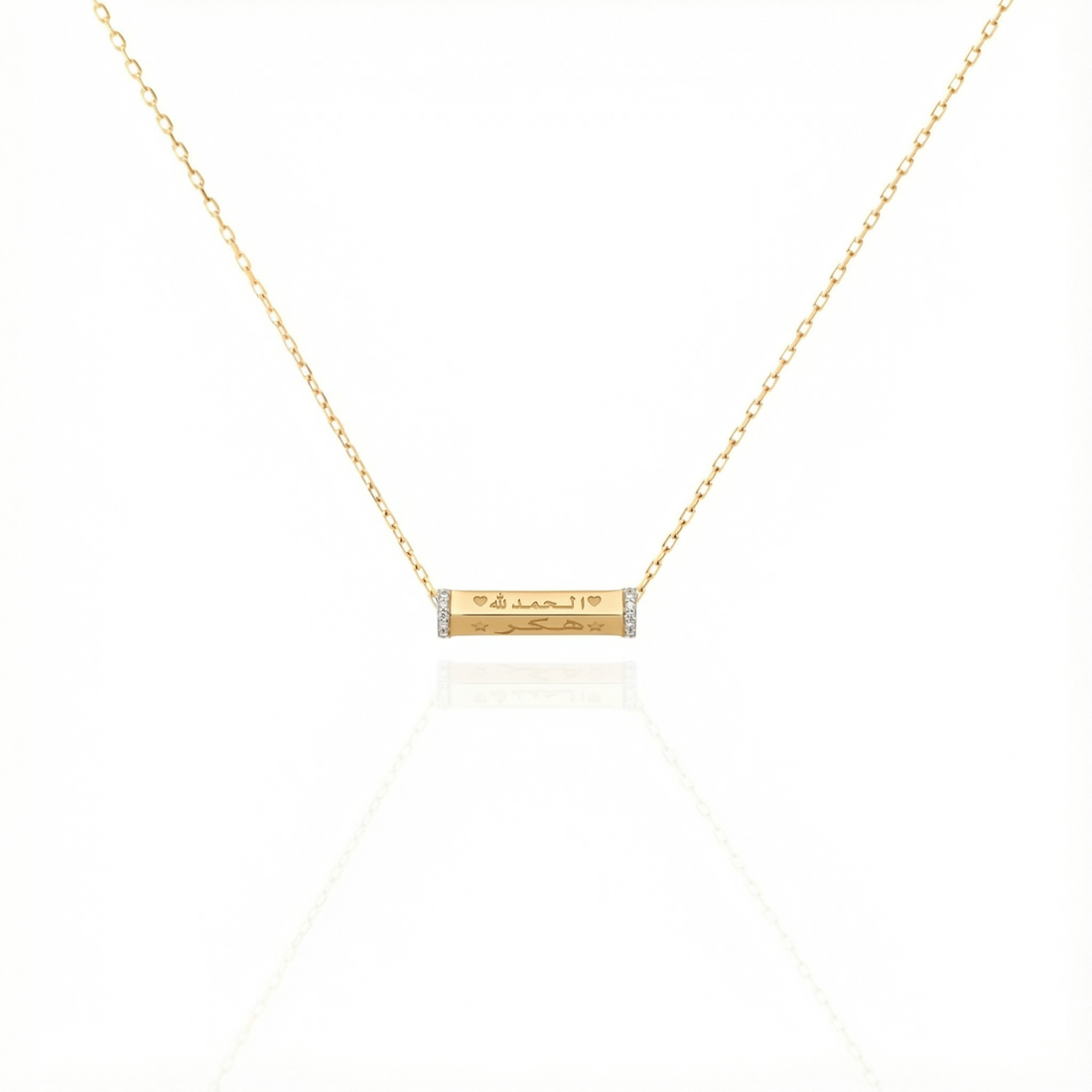 Zeeana Engraving Diamond Necklace