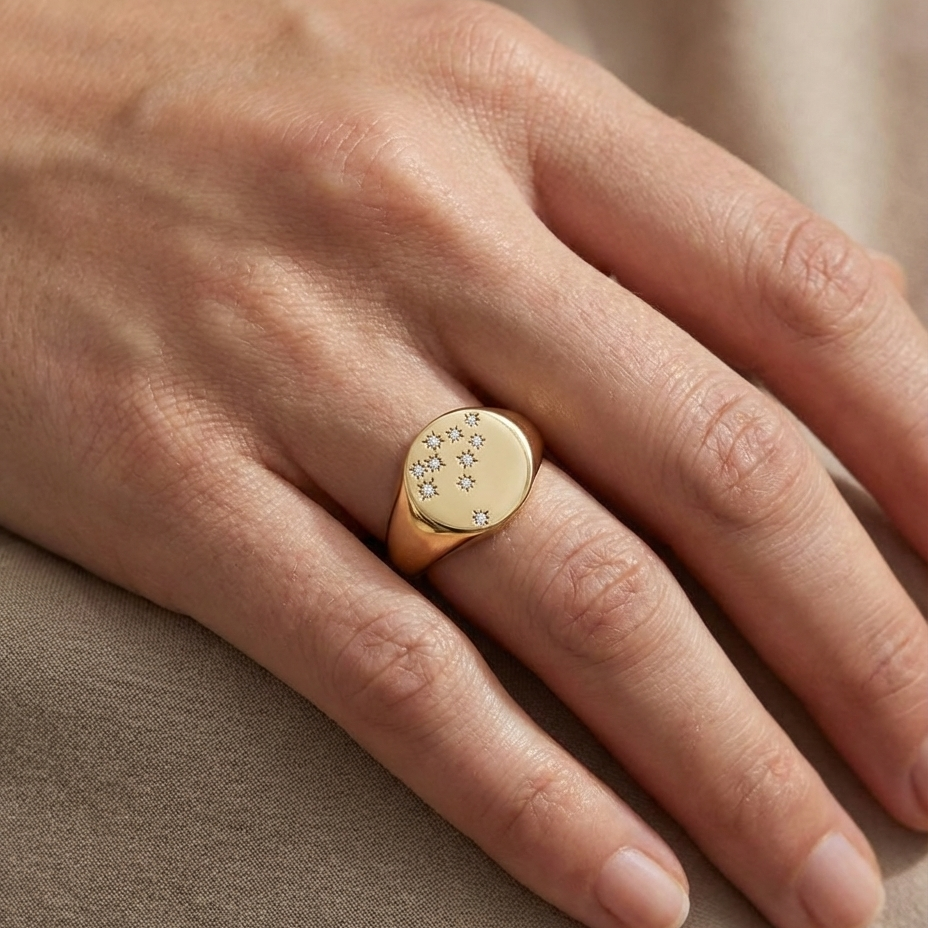 Zodiac Constellations Pinky Ring - PieceOfYou