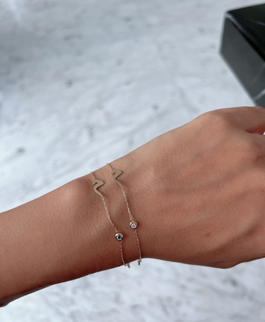 Amara One Initial BirthStone Bracelet