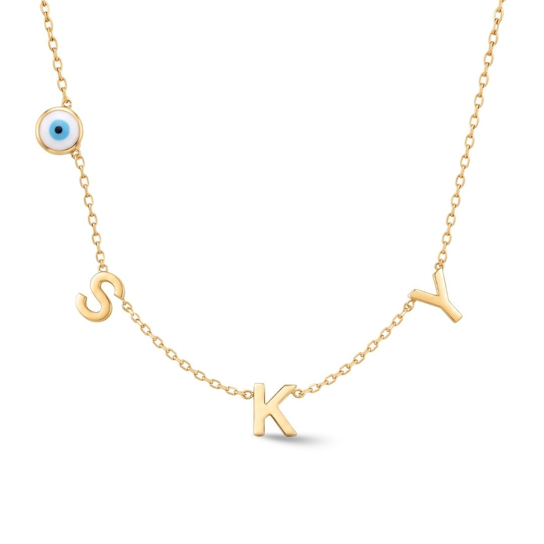 Zeeana Spaced Out Initial Necklace