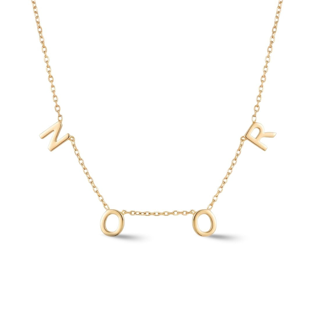 Zeeana Spaced Out Initial Necklace
