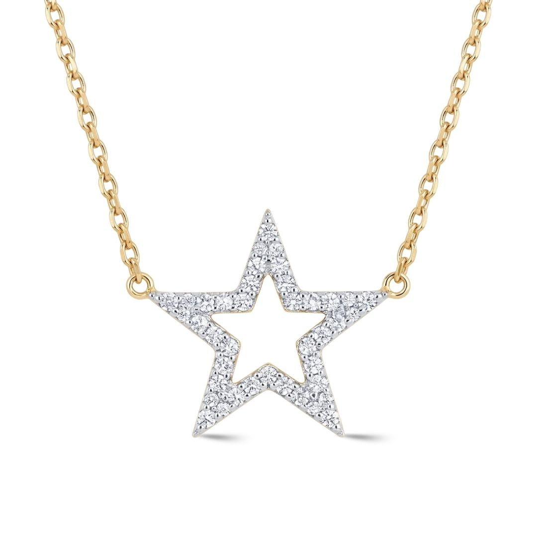 Timeless essentials Diamond Star or Heart Necklace