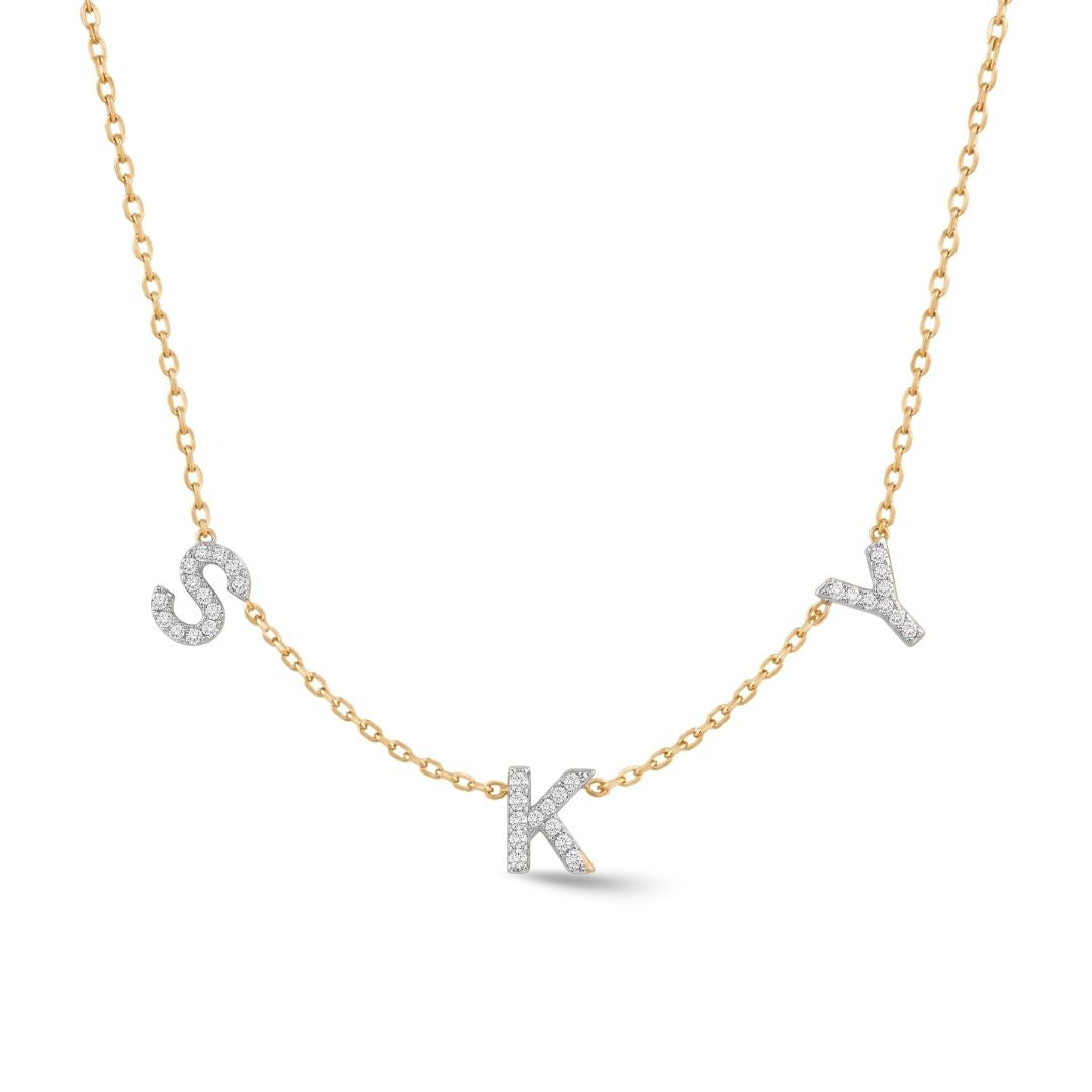 Zeeana Spaced Out Initial Necklace