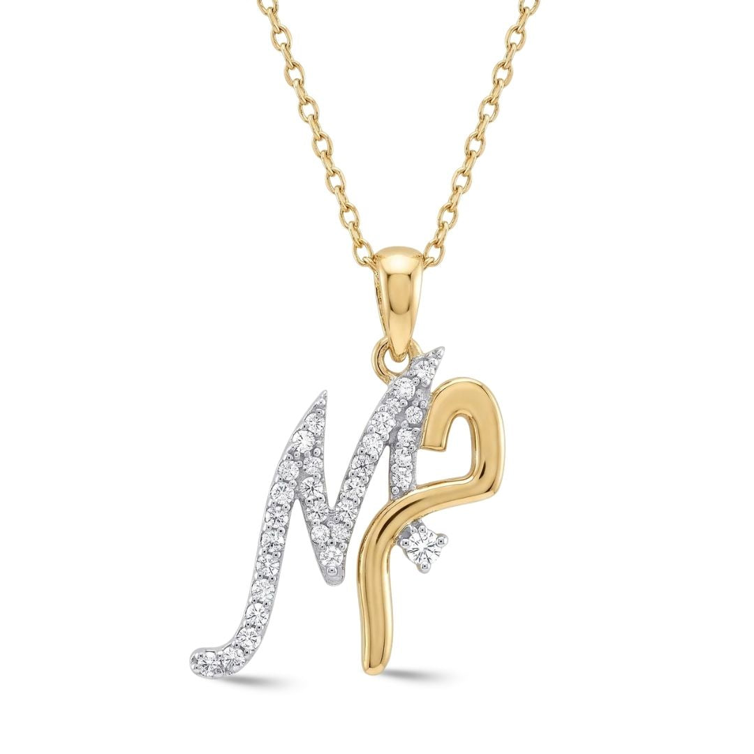 Zeeana Two Alphabet Combo Necklace
