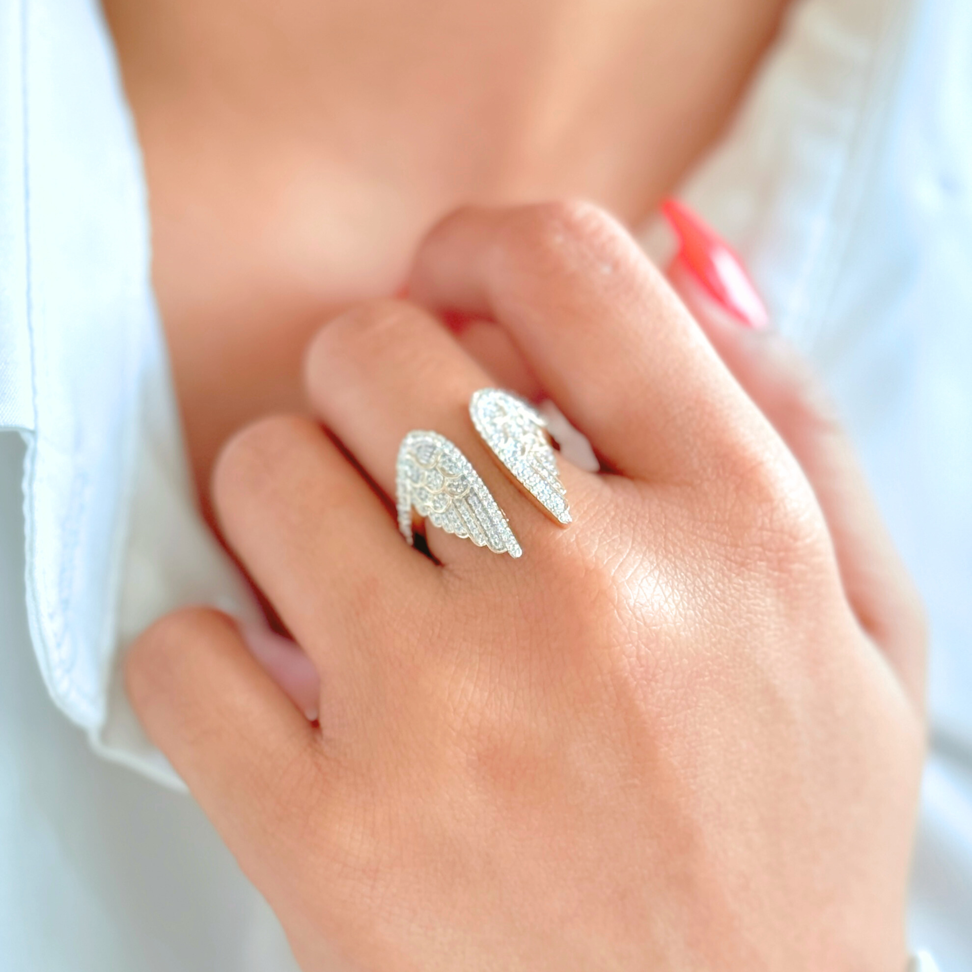 Protection Angel Wing Ring