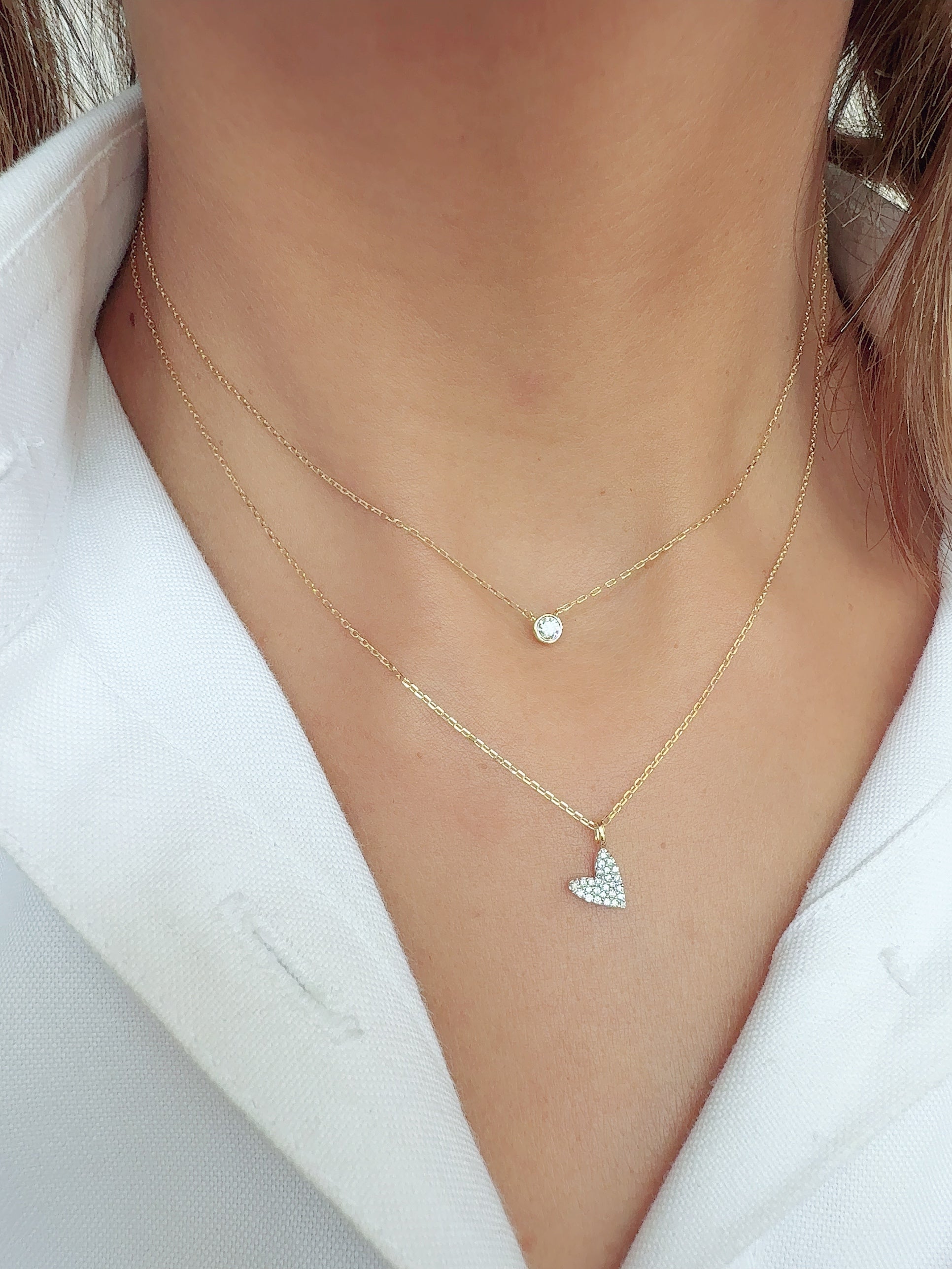 Amara Dainty Heart Necklace