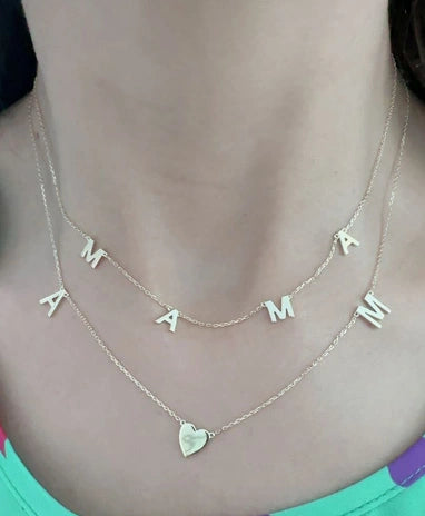 Zeeana Spaced Out Initial Necklace