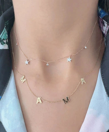 Zeeana Spaced Out Initial Necklace