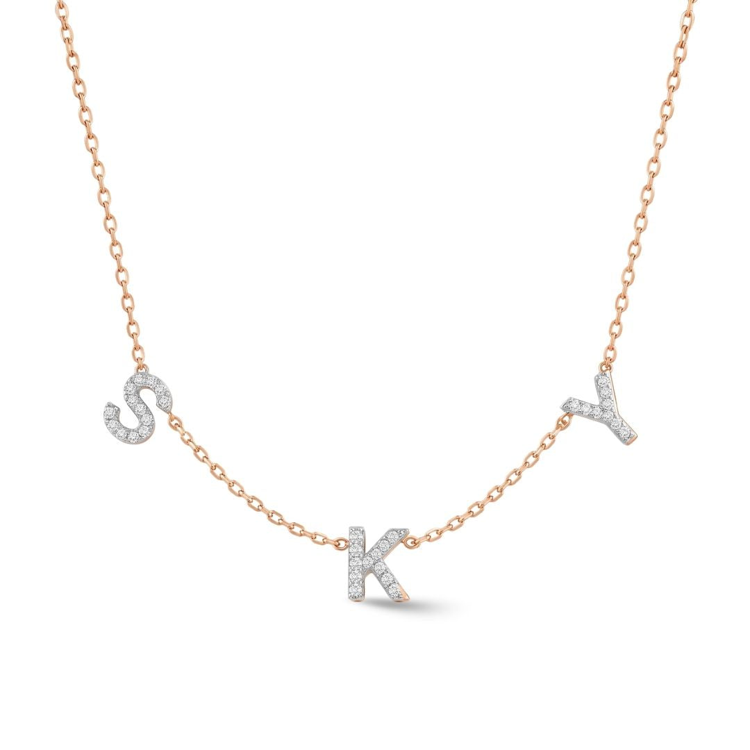 Zeeana Spaced Out Initial Necklace