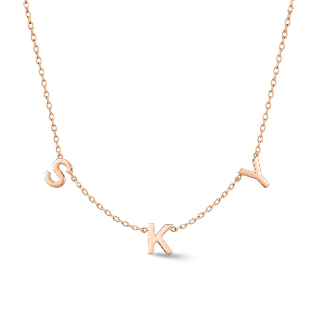 Zeeana Spaced Out Initial Necklace