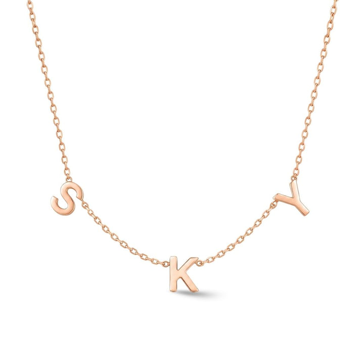 Zeeana Spaced Out Initial Necklace