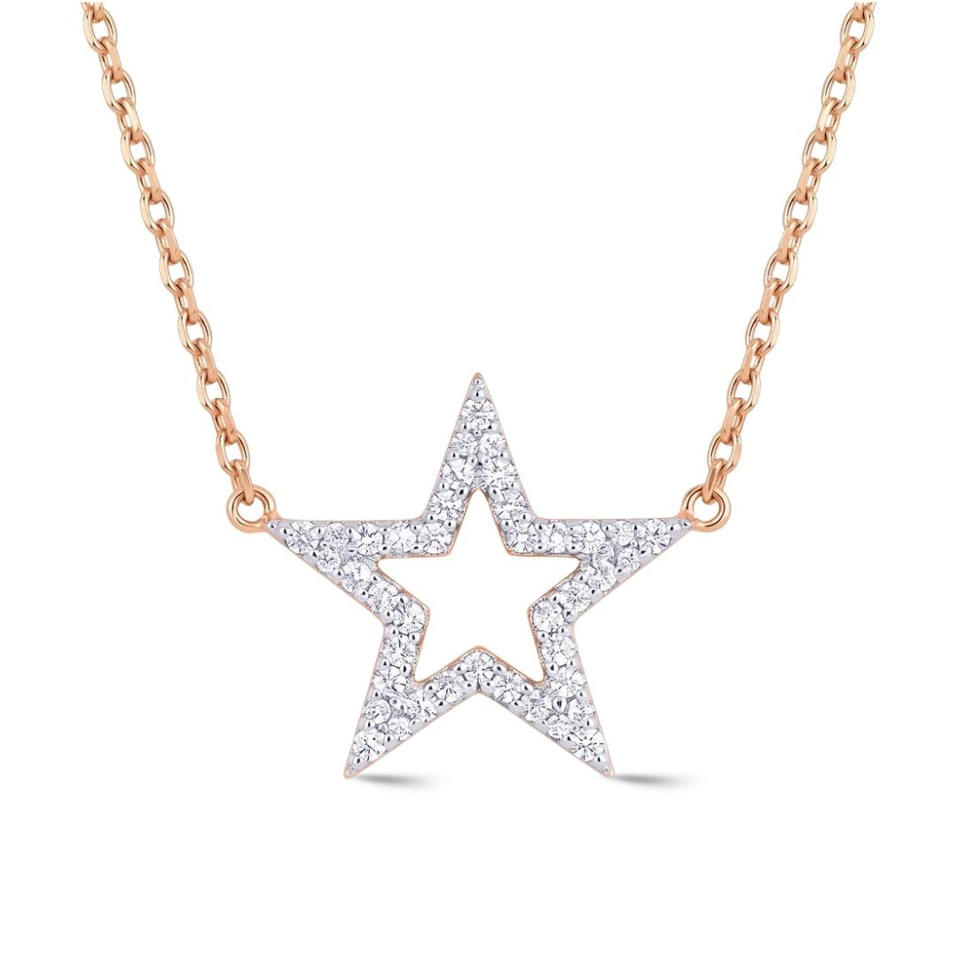 Timeless essentials Diamond Star or Heart Necklace