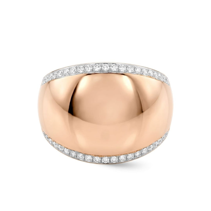 Gilded Chunky Diamond Statement Ring