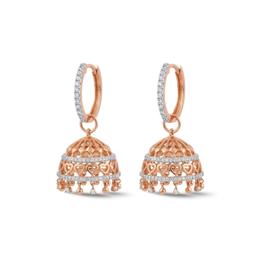 Seven Diamond Elegance Jhumka Earings