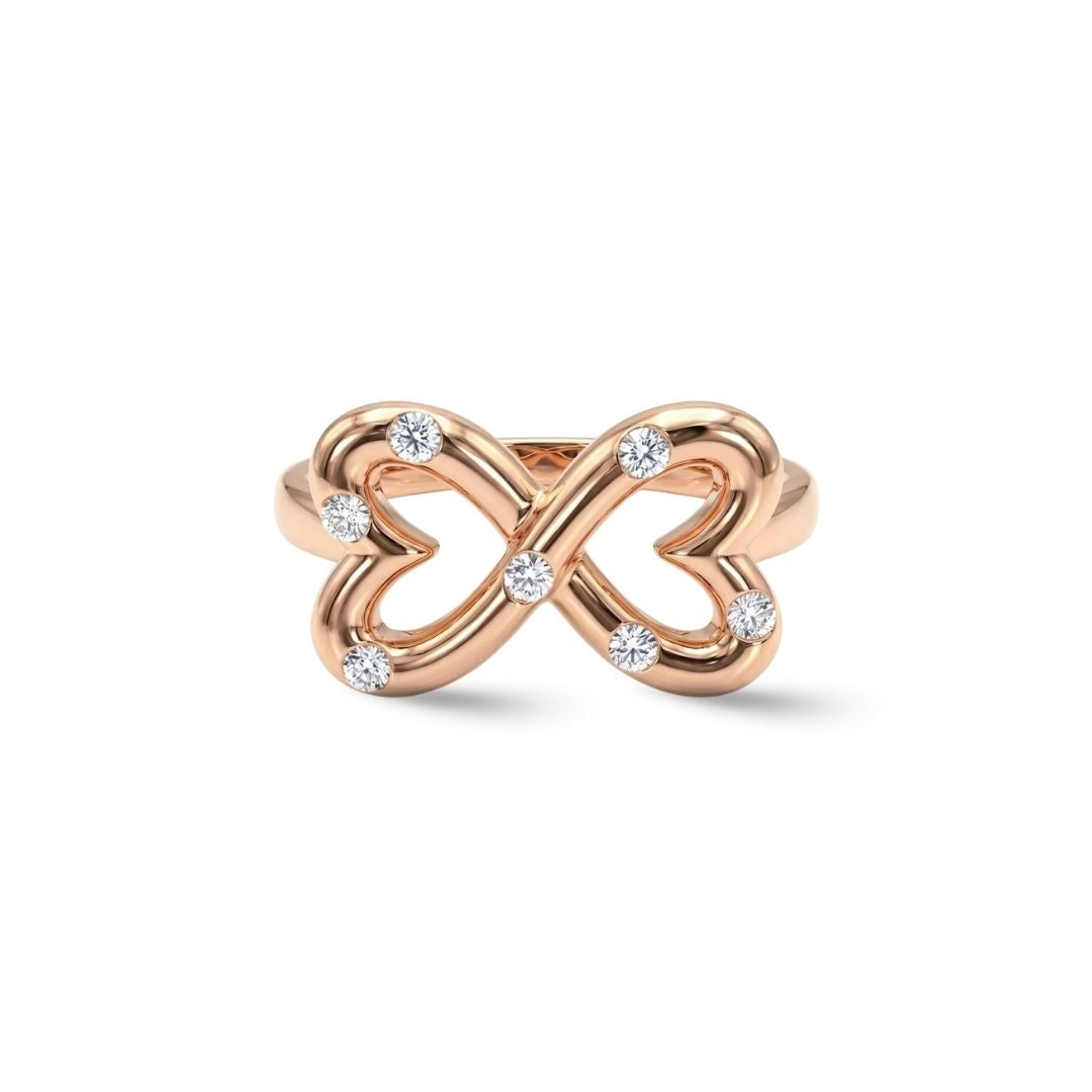 Seven Diamond Infinity Pinky Ring