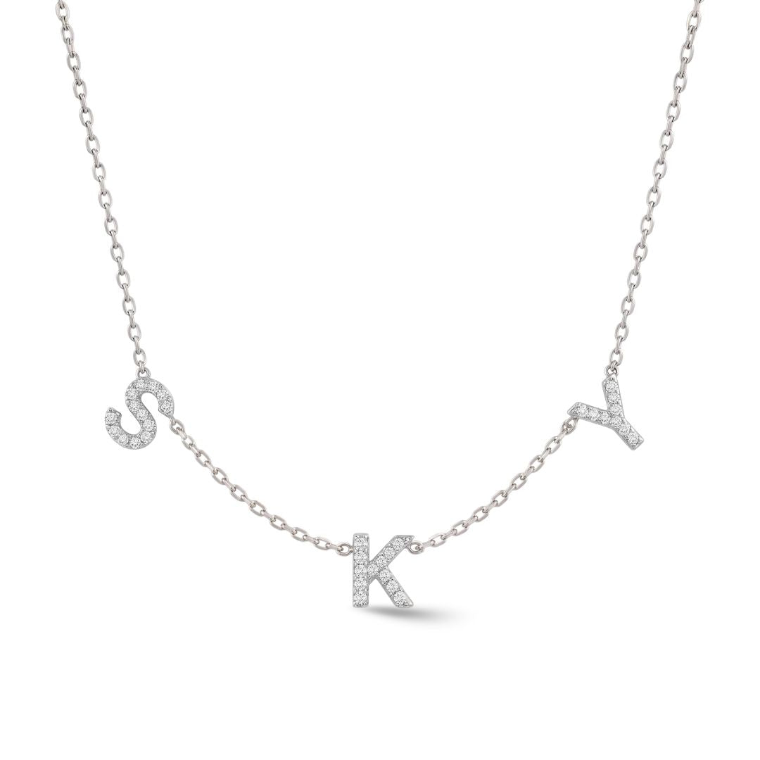 Zeeana Spaced Out Initial Necklace