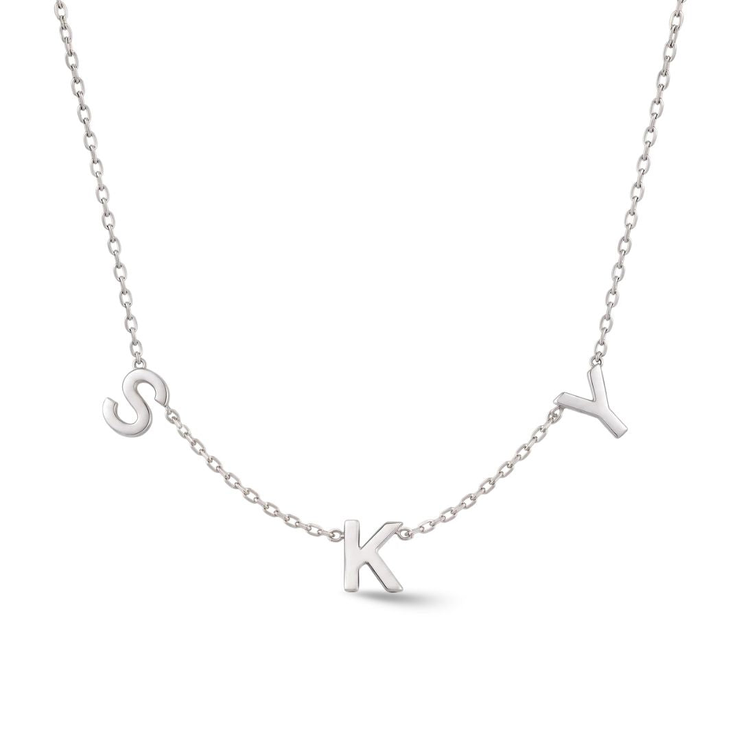 Zeeana Spaced Out Initial Necklace