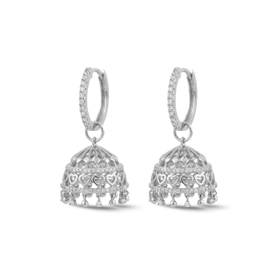 Seven Diamond Elegance Jhumka Earings