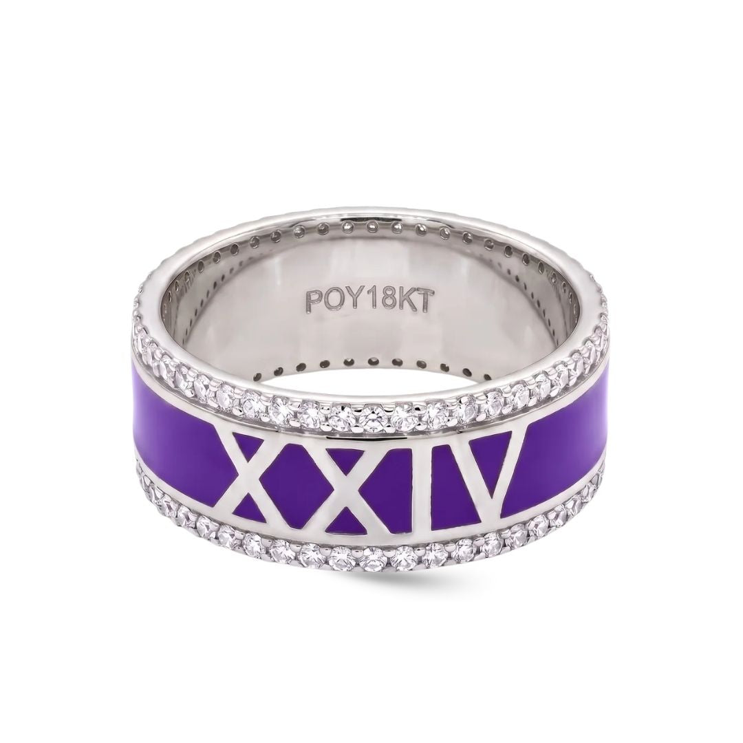 Zeeana Roman Number Date Ring