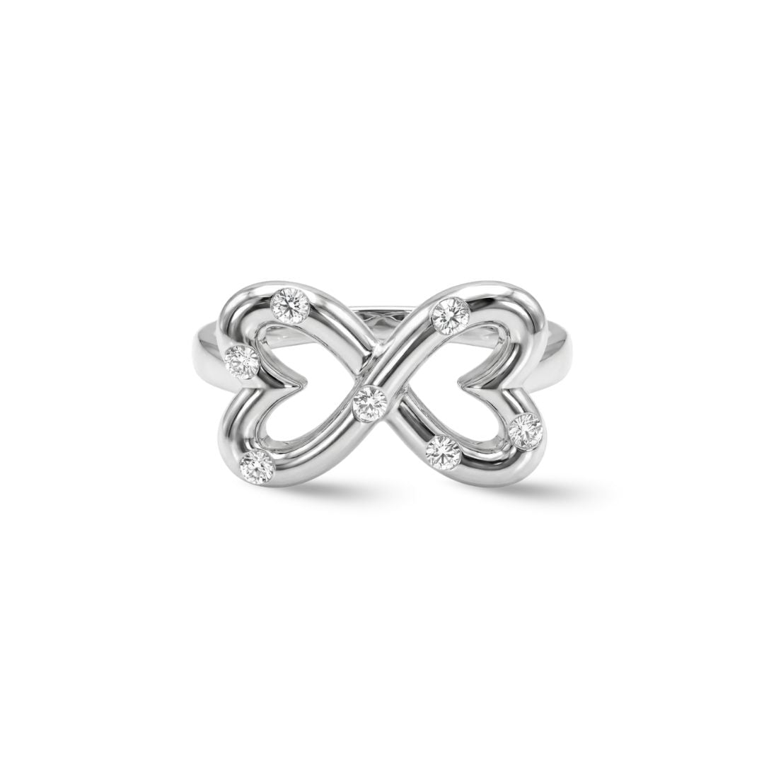 Seven Diamond Infinity Pinky Ring