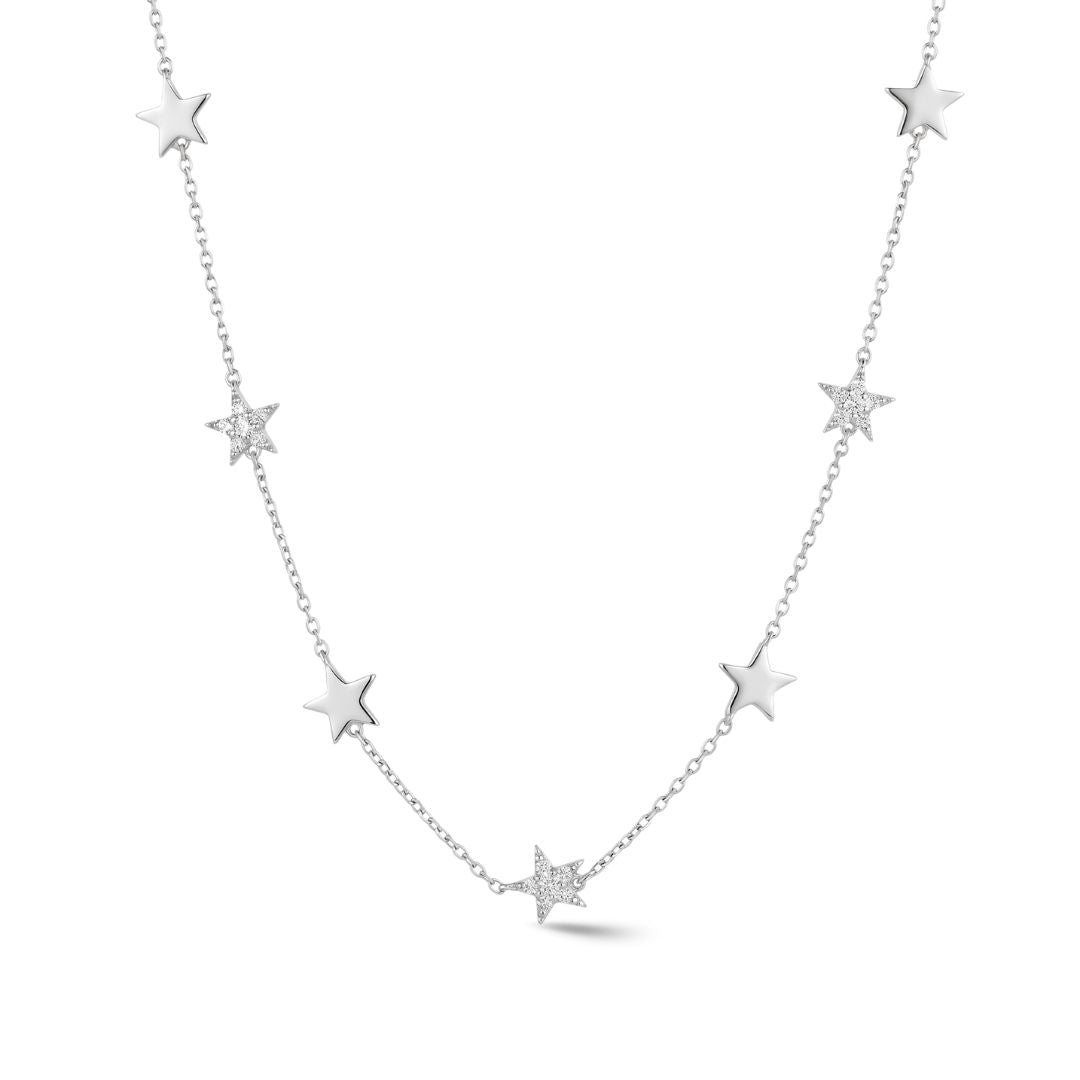 Timeless essentials Multi- Star Chain Necklace
