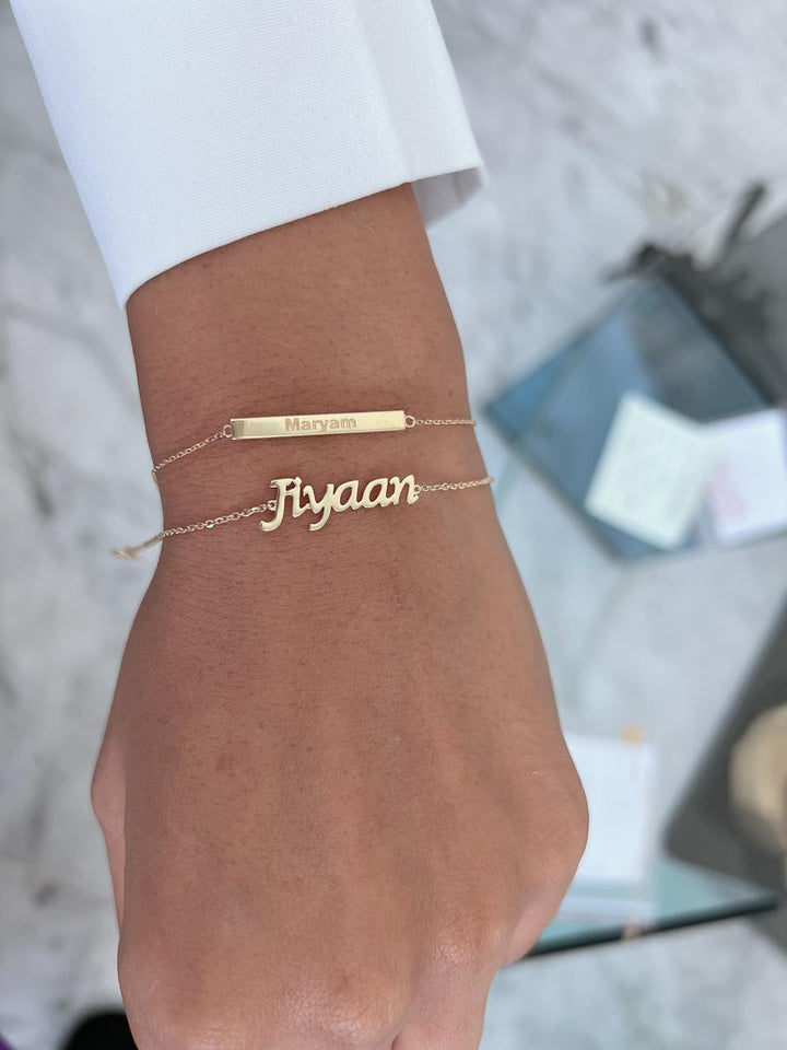 Zeeana 3D Bar Bracelet