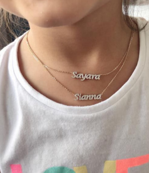 Tiny Treasures Diamond Name Necklace