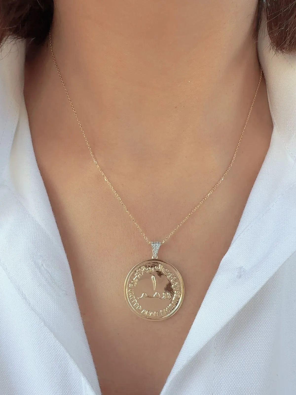 Roots Dirham Coin Necklace