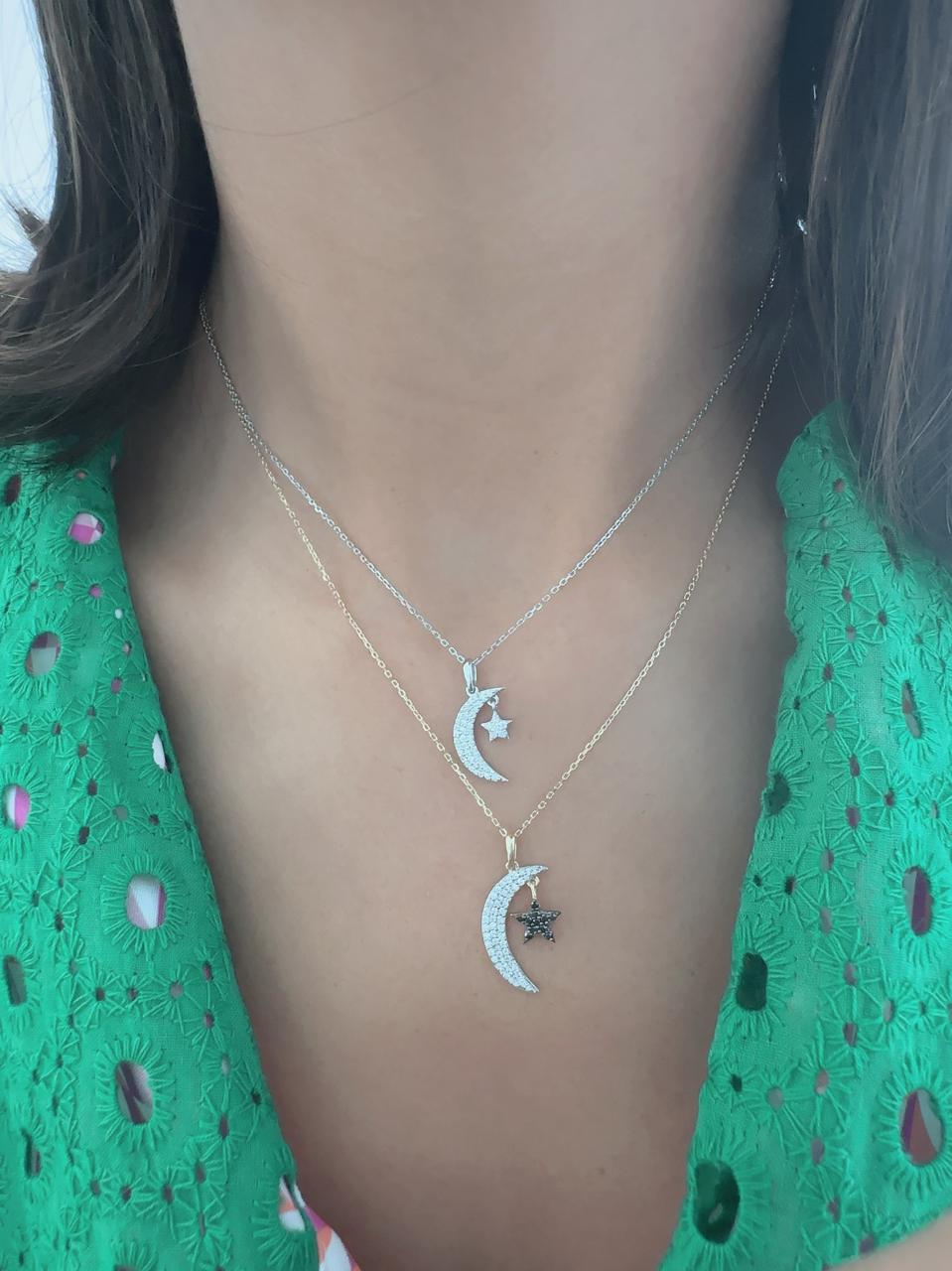 Timeless essentials Star and Moon Necklace