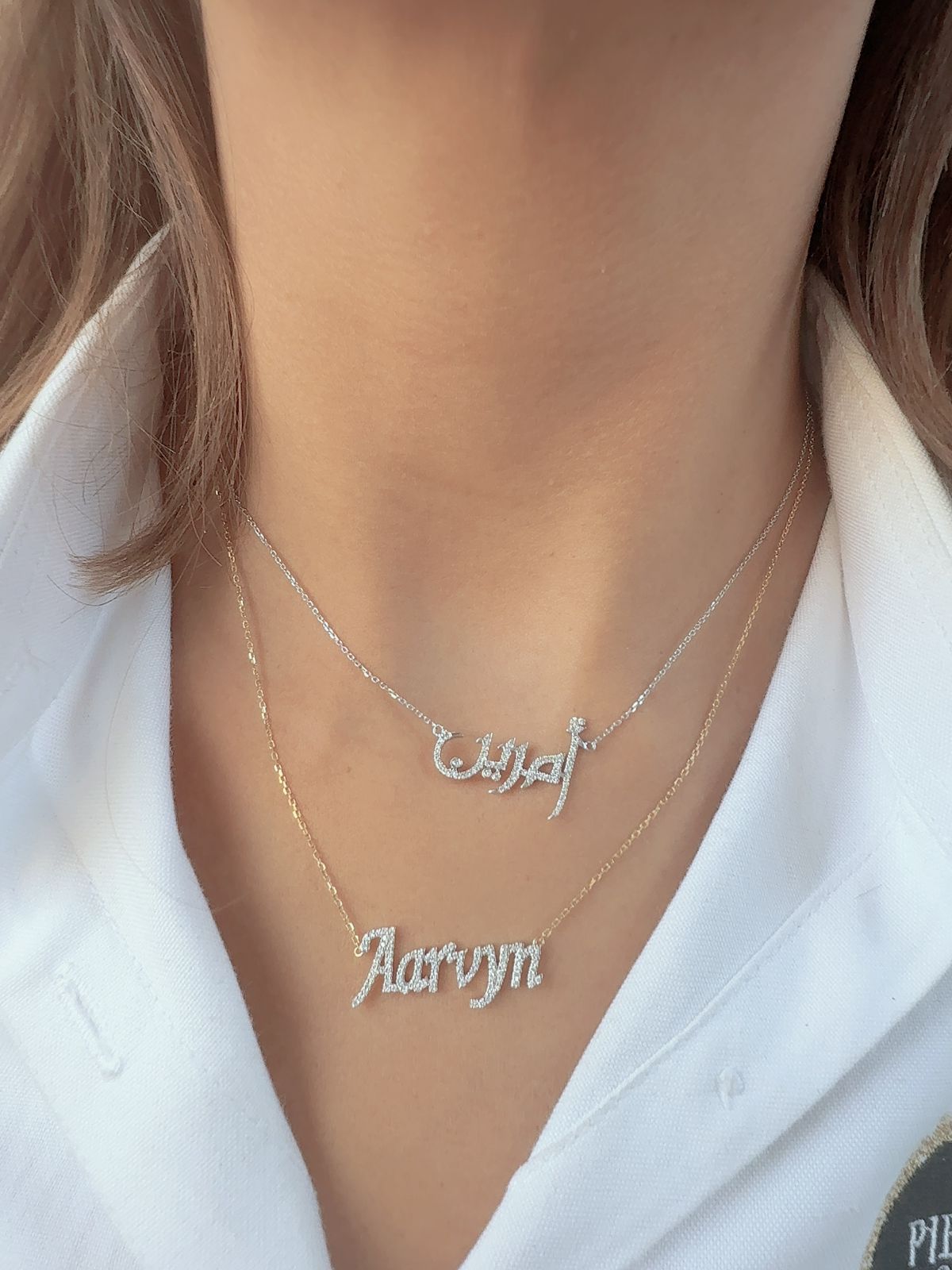 Zeeana Diamond Name Necklace