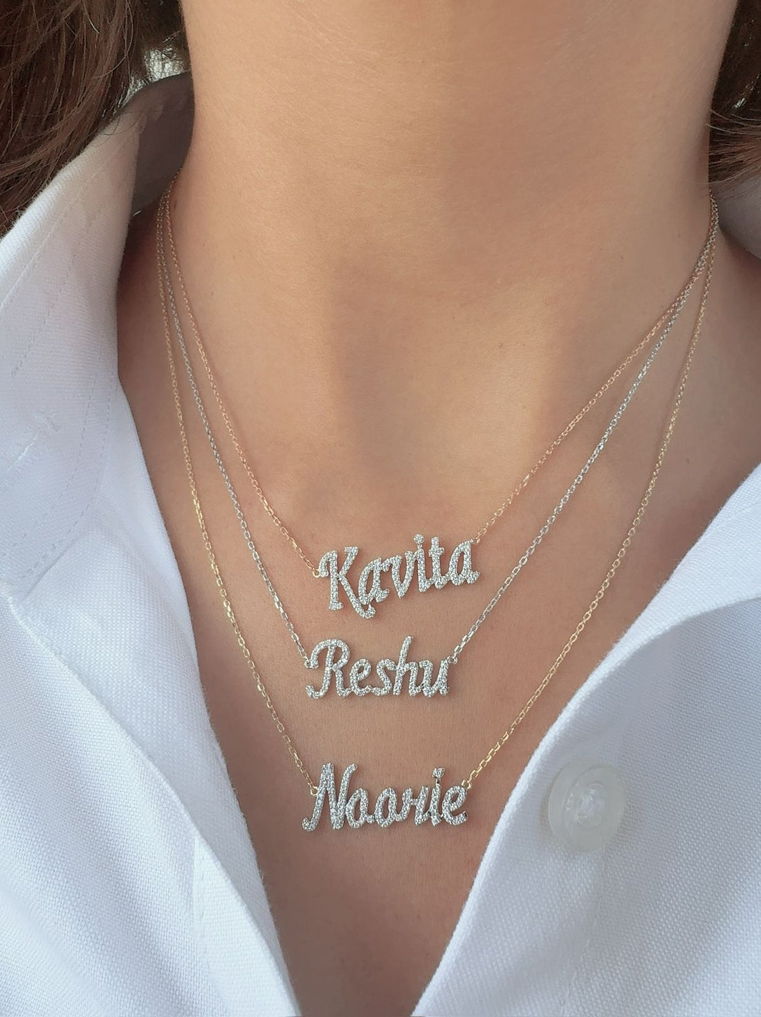 Zeeana Diamond Name Necklace