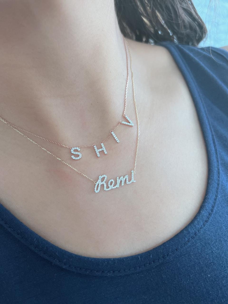 Zeeana Spaced Out Initial Necklace
