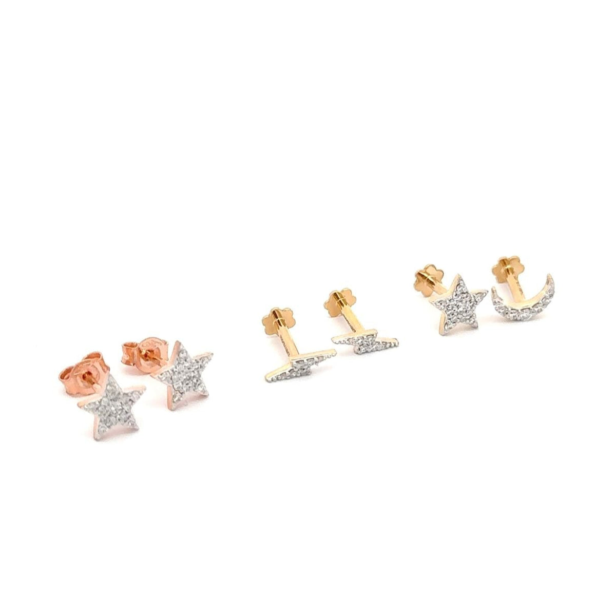 Timeless essentials Moon Star Ear Studs
