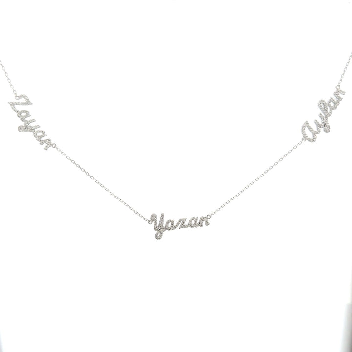 Zeeana Three Name Necklace