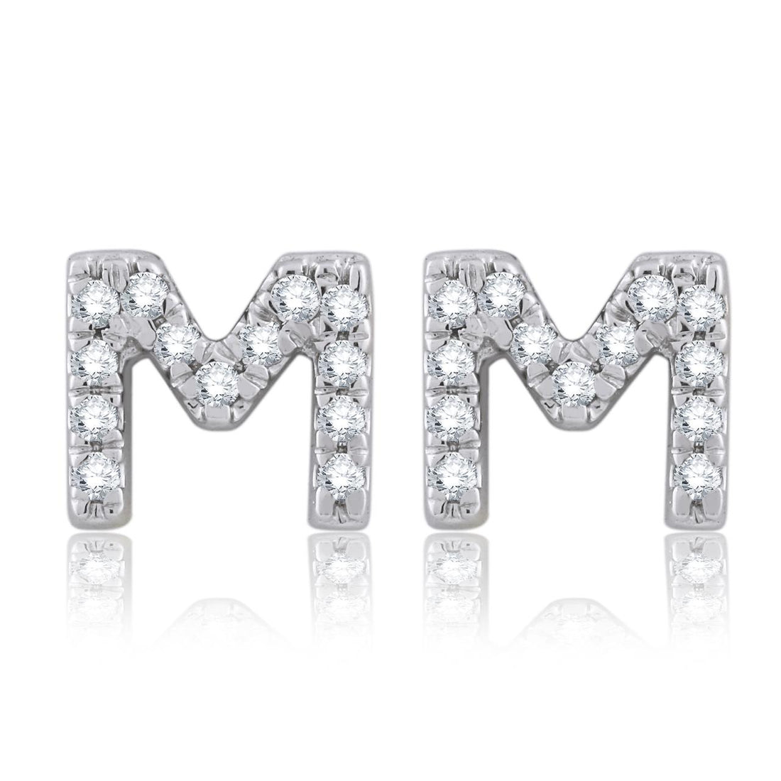 Zeeana Diamond Initial Ear Studs
