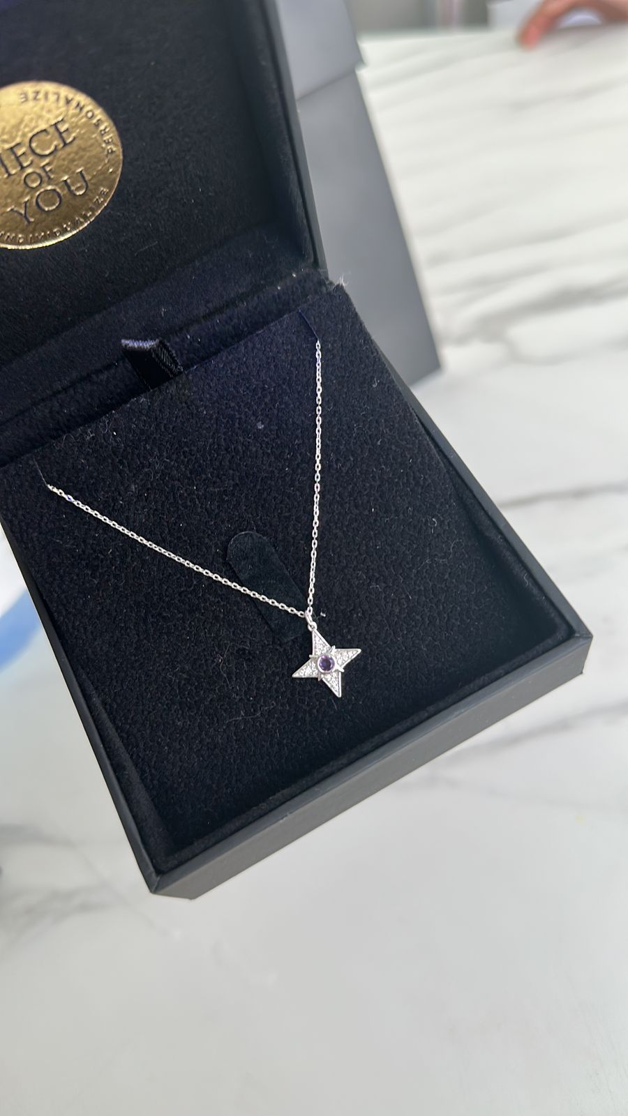 Zeeana Star With Birthstone Necklace