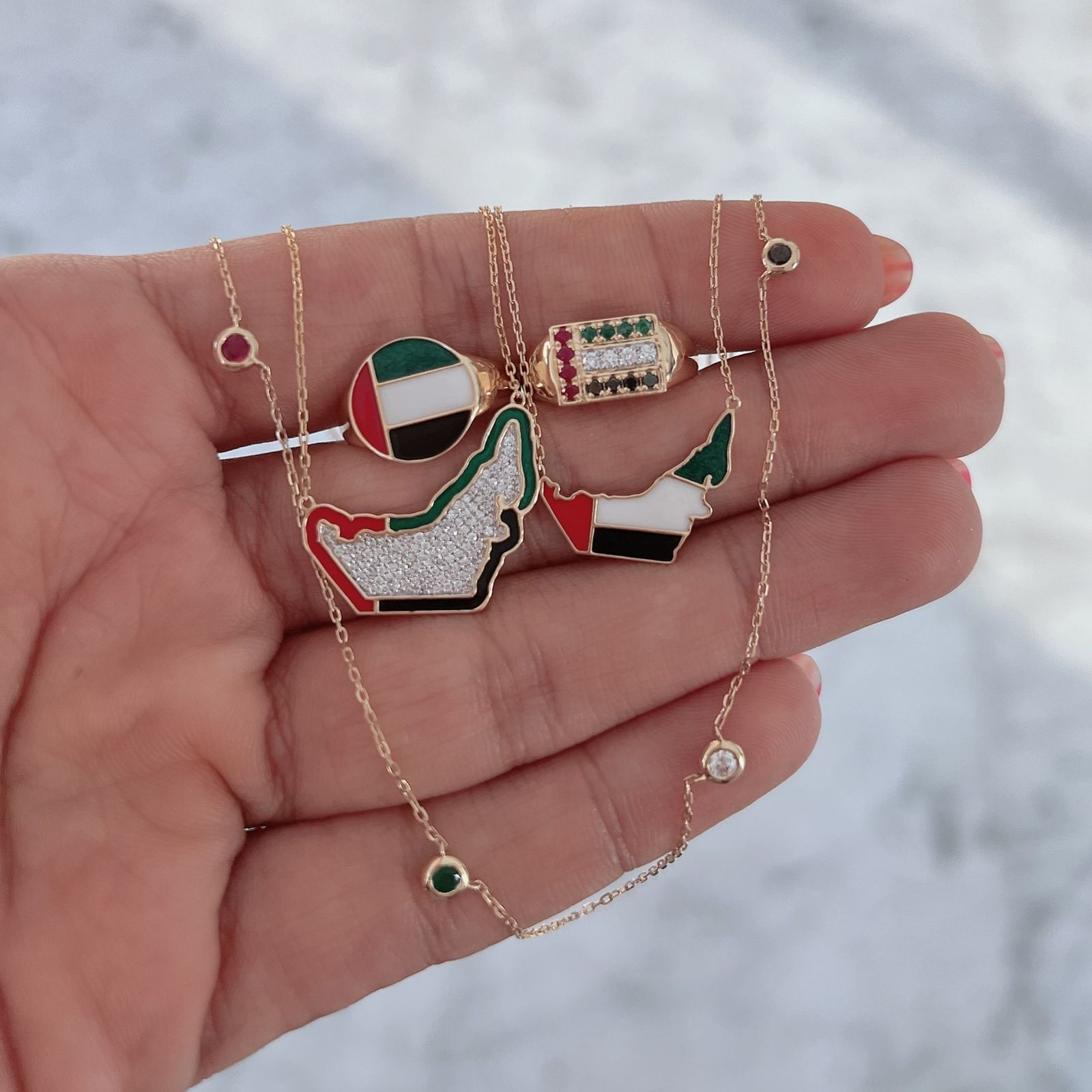 United Arab Emirates Gemstone Statement Ring